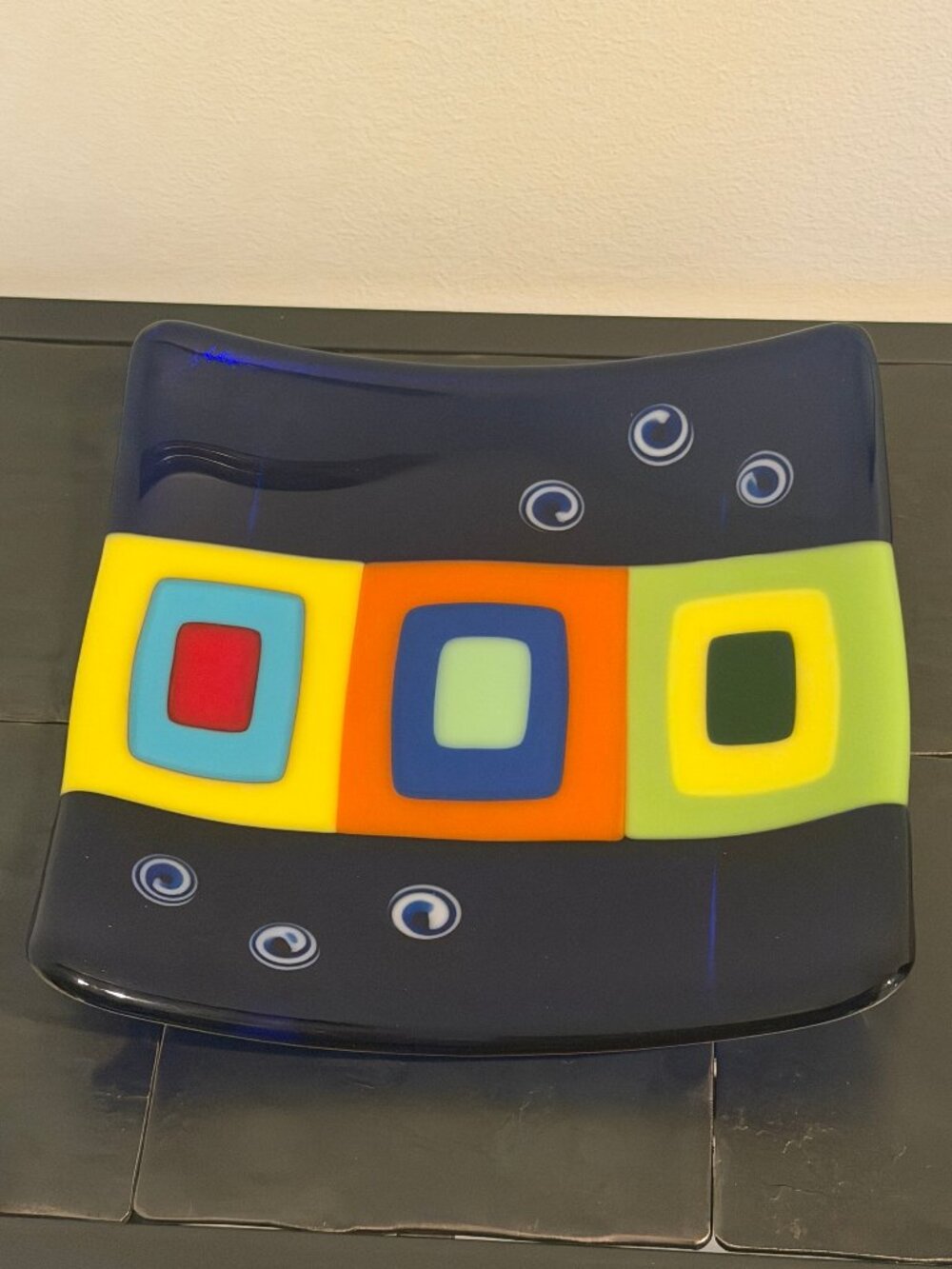 Small Colorful Glass dish